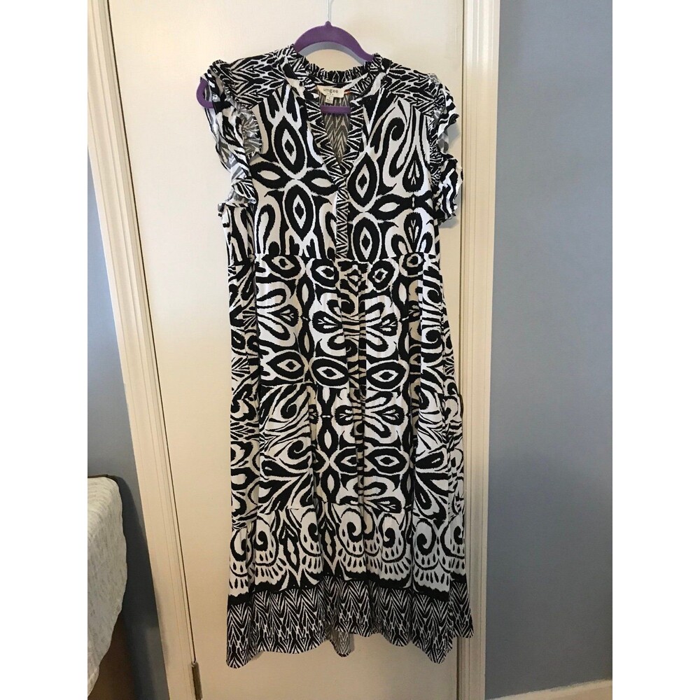Umgee Boutique Dress Black and White Size Large